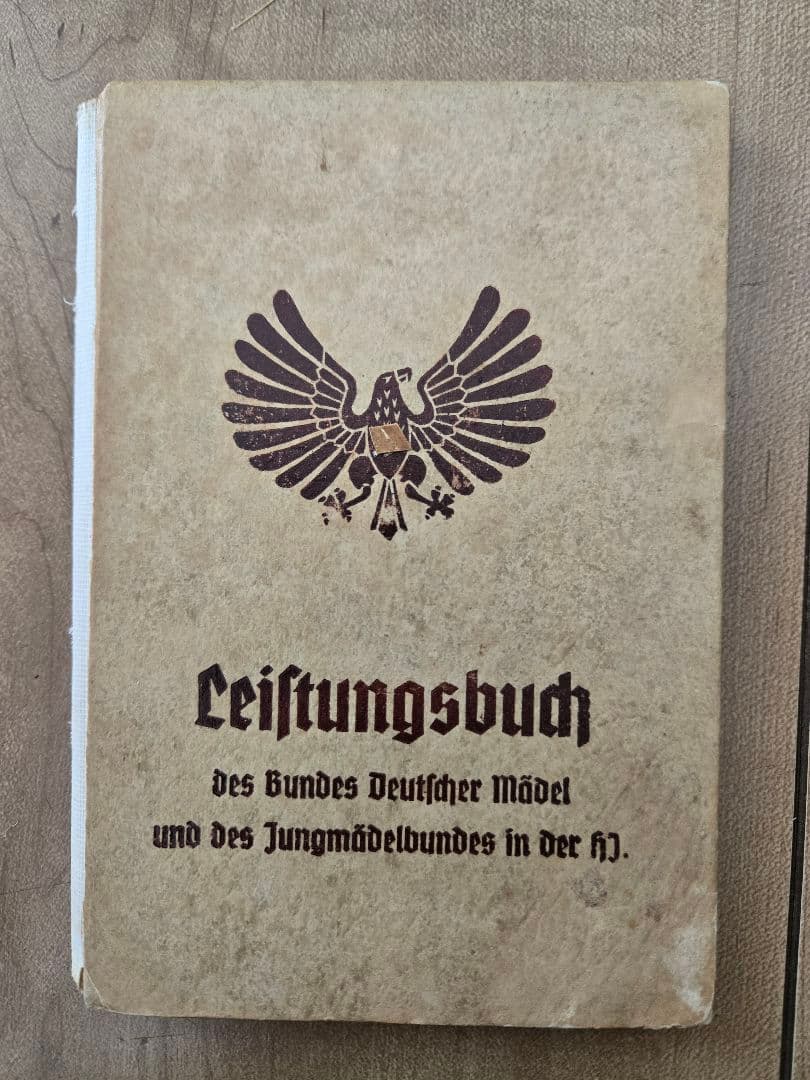 第二次大戦頃実物　HJ ドイツ青年団　手帳
