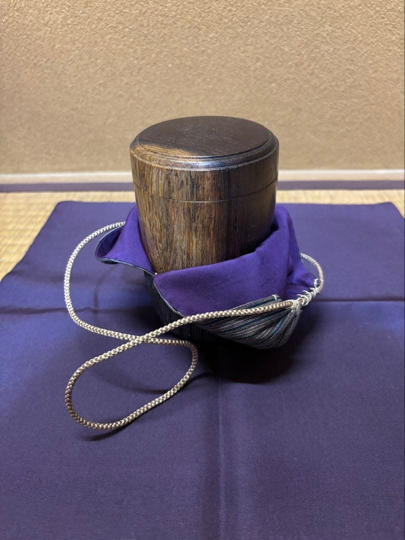 鵬雲斎　箱書　瀬戸　茶入　「小原木」　茶器　茶道具　瀬戸焼　仕覆　挽家　付き