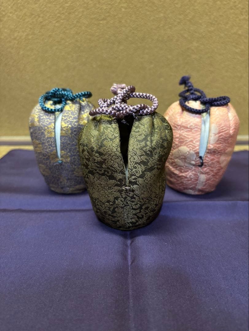 鵬雲斎　箱書　瀬戸　茶入　「小原木」　茶器　茶道具　瀬戸焼　仕覆　挽家　付き