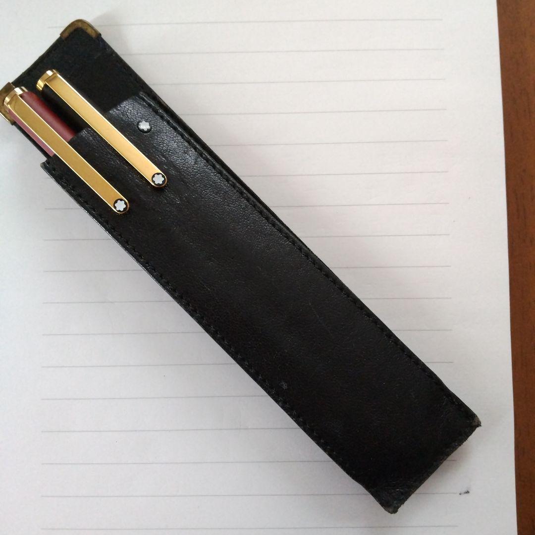 MONTBLANC、赤、黒色の万年筆