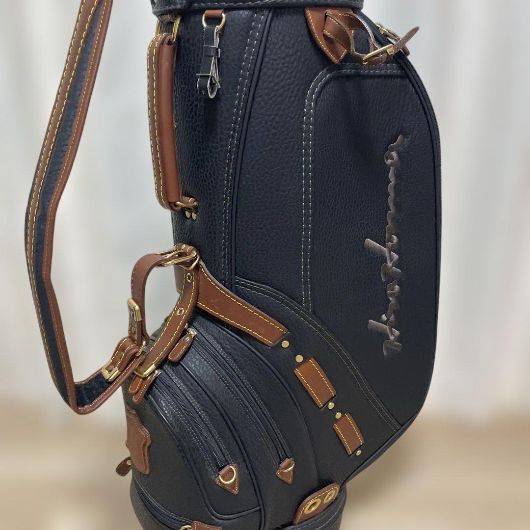 希少品 美品 HONMA ホンマ 本間 クラシック 本革 レザー キャディバッグ
