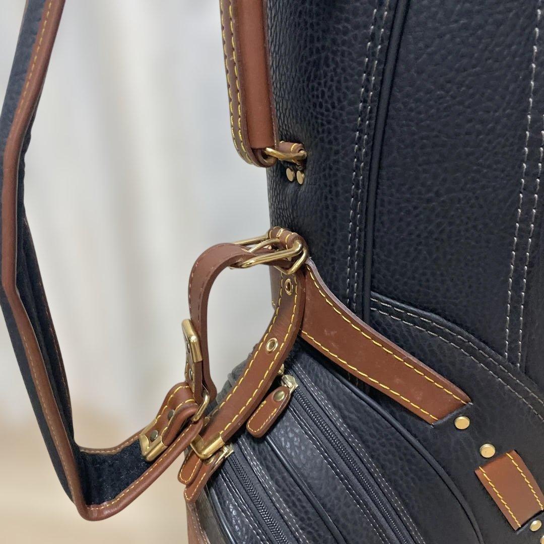 希少品 美品 HONMA ホンマ 本間 クラシック 本革 レザー キャディバッグ