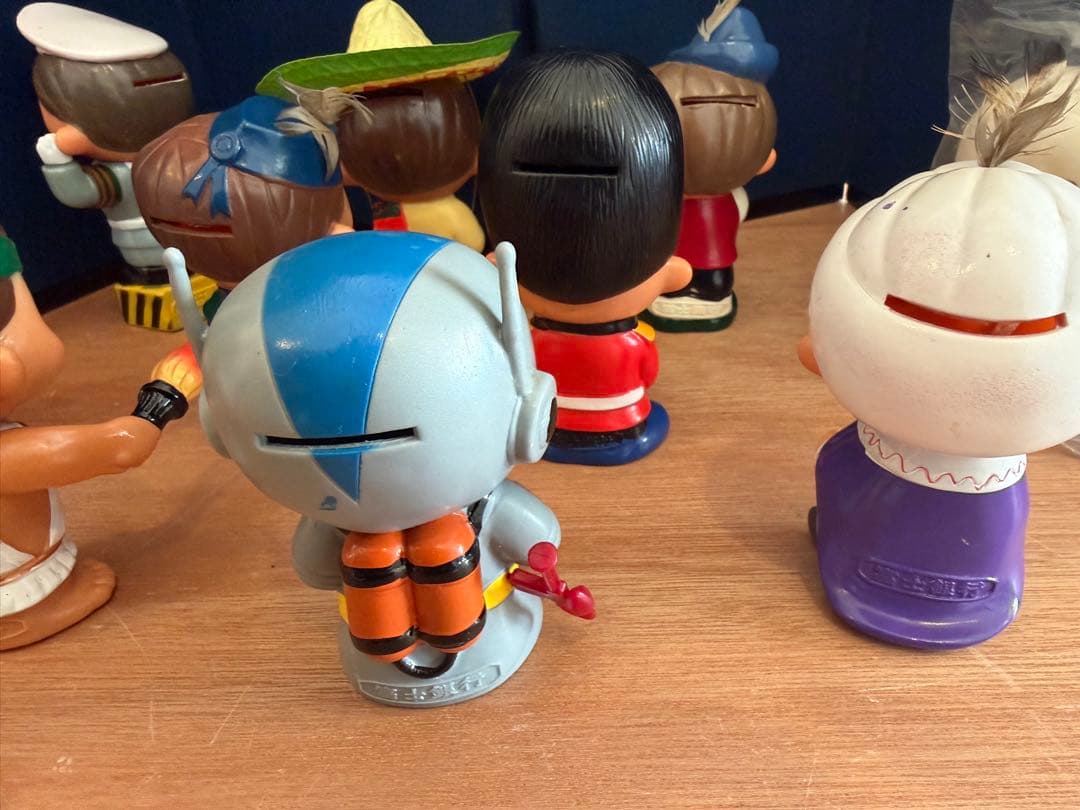 富士銀行 ノベルティ 貯金箱 まとめ 昭和レトロ ソフビ レア 大量11体