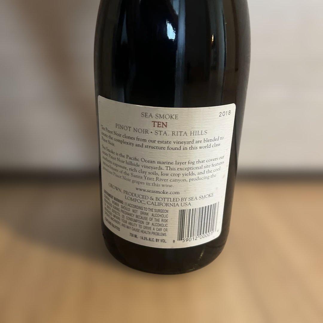 ワイン Sea Smoke Ten Pinot Noir 2018 750ml