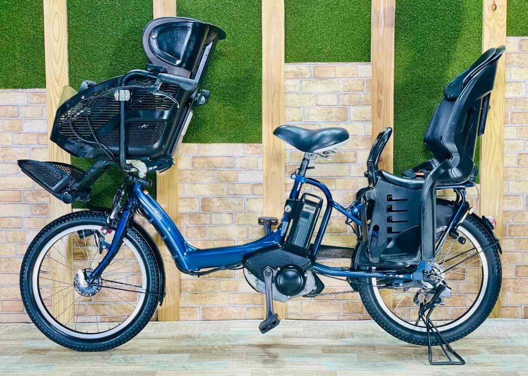 限定価格 大容量モデル ブルー系 ヤマハ　子供乗せ電動アシスト自転車 H2841