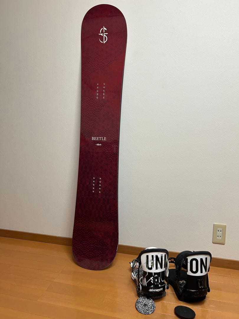 拓也CROOJA BEETLE スノーボード バインディング付き