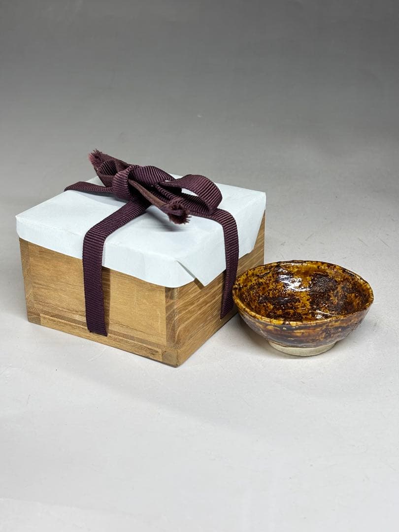 『川喜田半泥子』造 円満盃 銘「神風」共箱 ぐい呑 盃 酒器 酒杯