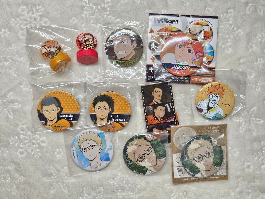 ハイキュー!! 烏野 缶バッジ・ポストカード・コースターなどのグッズセット