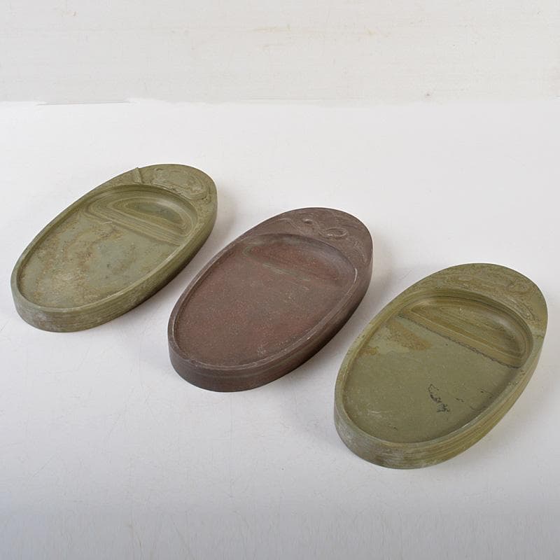 中国　書道具　端渓硯　寅・蛇・豚刻　干支　3点まとめて　C　6475