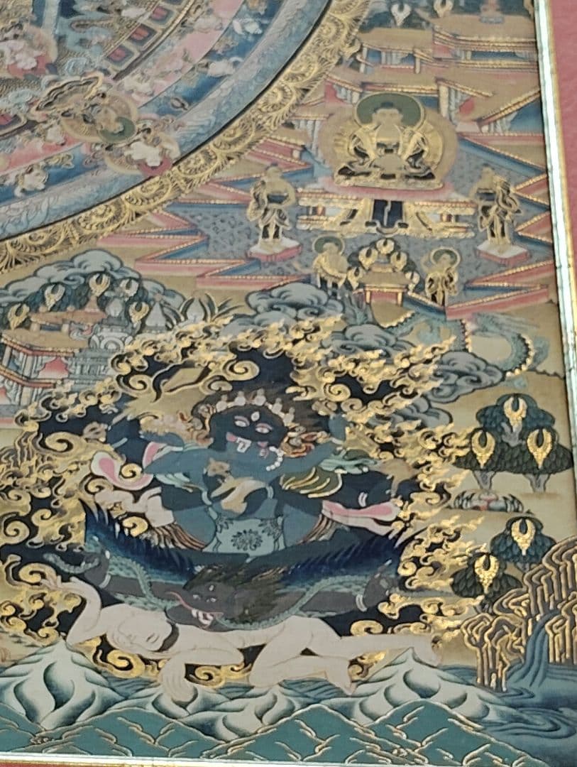 曼荼羅 特大 手描き 肉筆 絵画