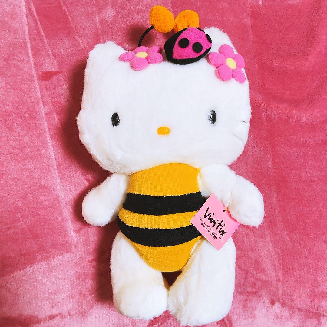 希少レア　ハローキティ　ぬいぐるみ　ハチ　1998年製　vivitex サンリオ