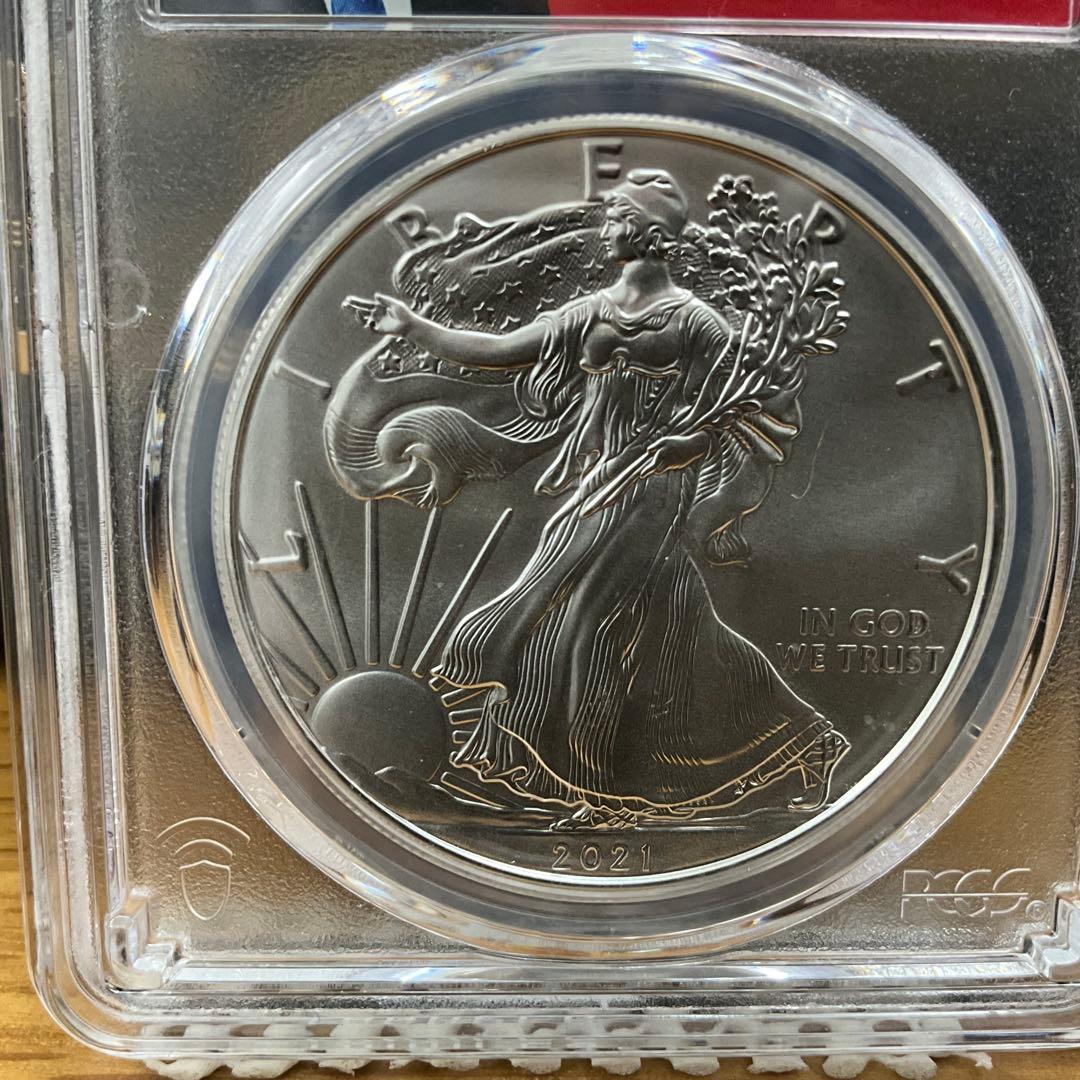 【新品】イーグル銀貨 トランプ大統領 2021 PCGS MS70 Type1