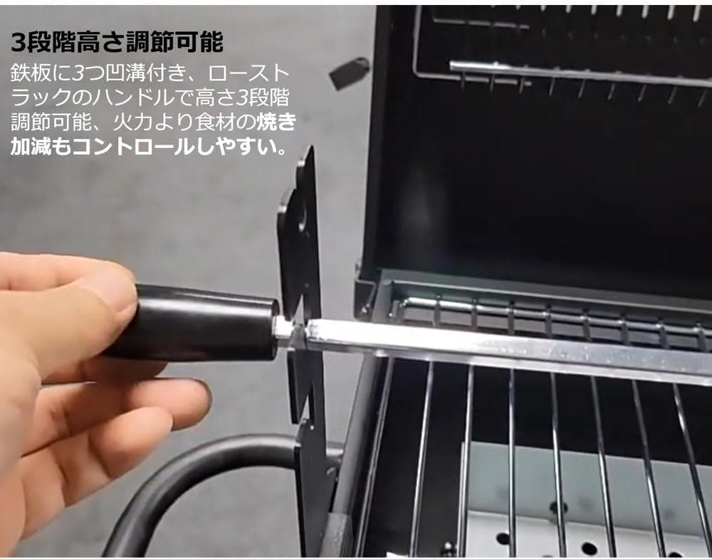 fengzel Outdoor バレル式バーベキューコンロ ローストラック付き