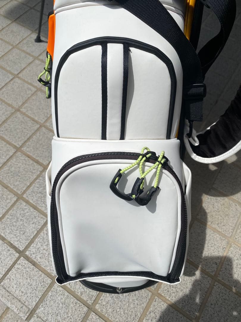 【訳あり】Vessel PLAYER3.0 キャディバッグ 黒/オレンジ/白