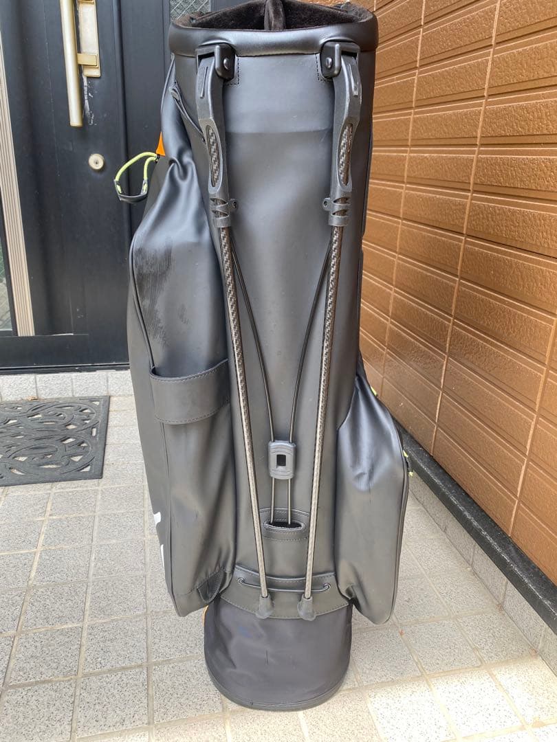 【訳あり】Vessel PLAYER3.0 キャディバッグ 黒/オレンジ/白