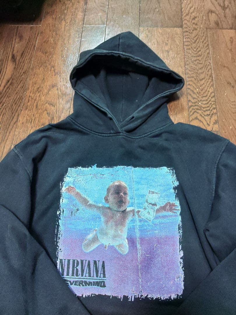 NIRVANA NEVERMIND パーカー　古着　黒