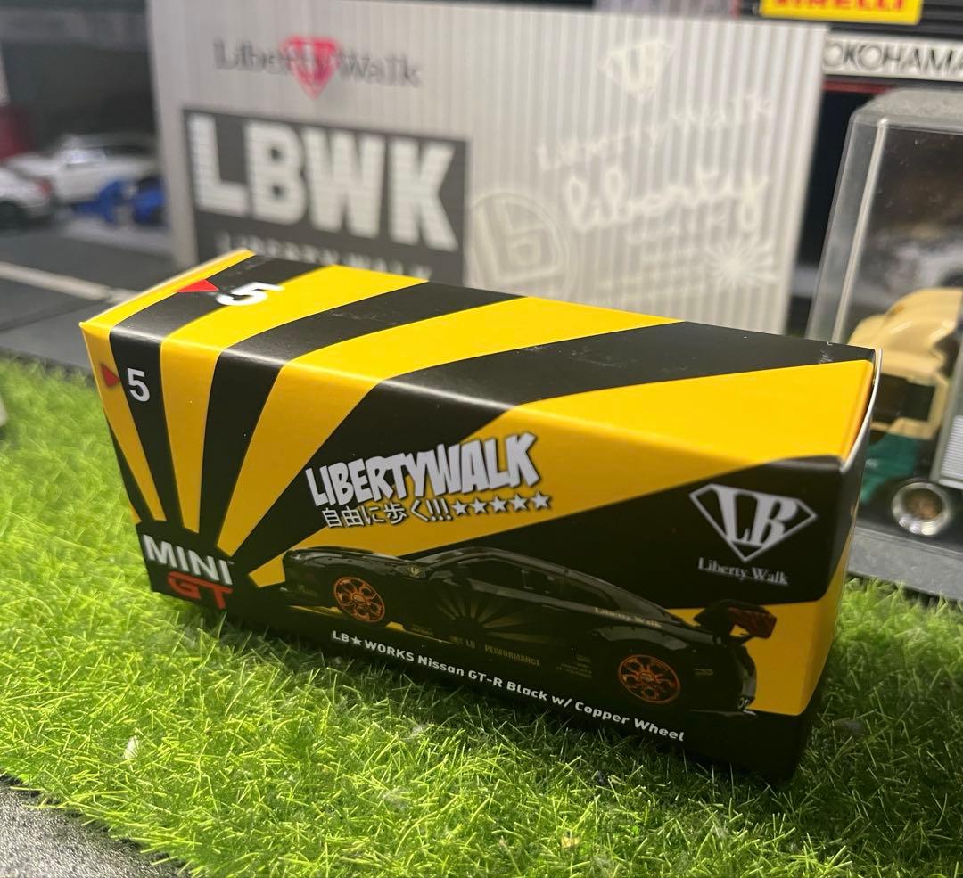 miniGT No.5 1/64 LB ブラック　カッパーホイール 開封品