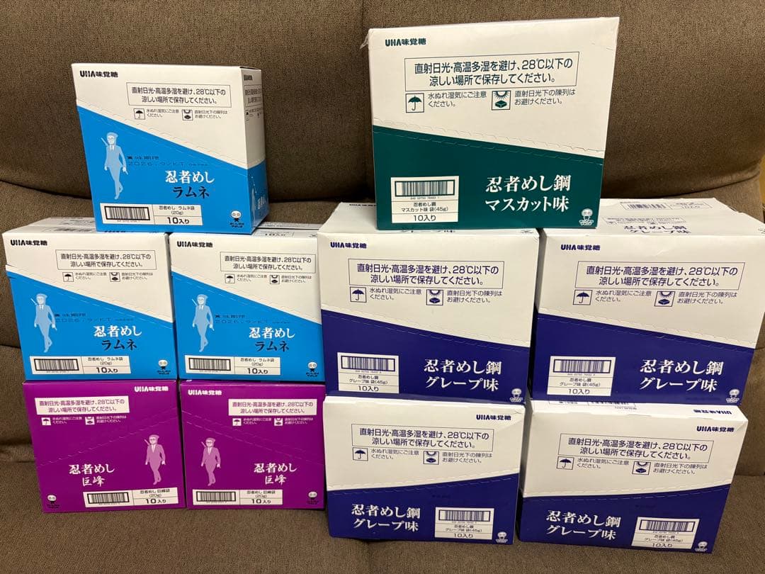 忍者めし巨峰20袋 ラムネ30袋 忍者めし鋼グレープ40袋 マスカット10袋