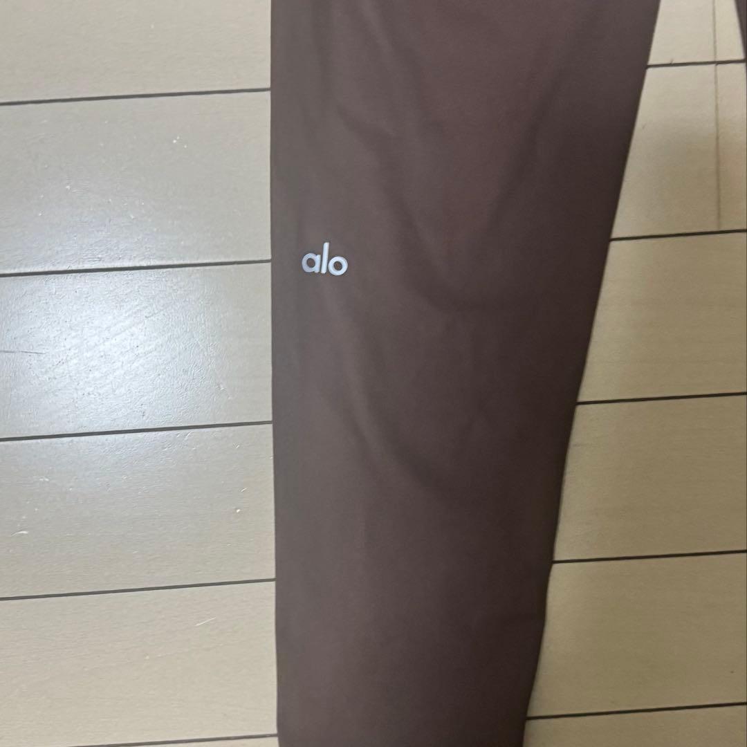 alo ブラウン ヨガウェア セット 上M下L
