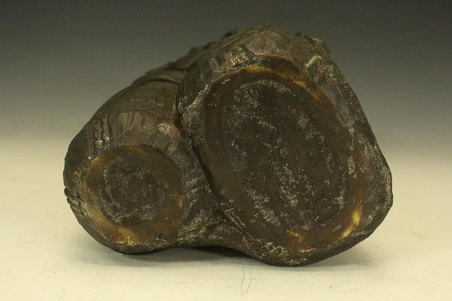 古銅 木彫刻写 大黒 像 高26.7cm(A366)