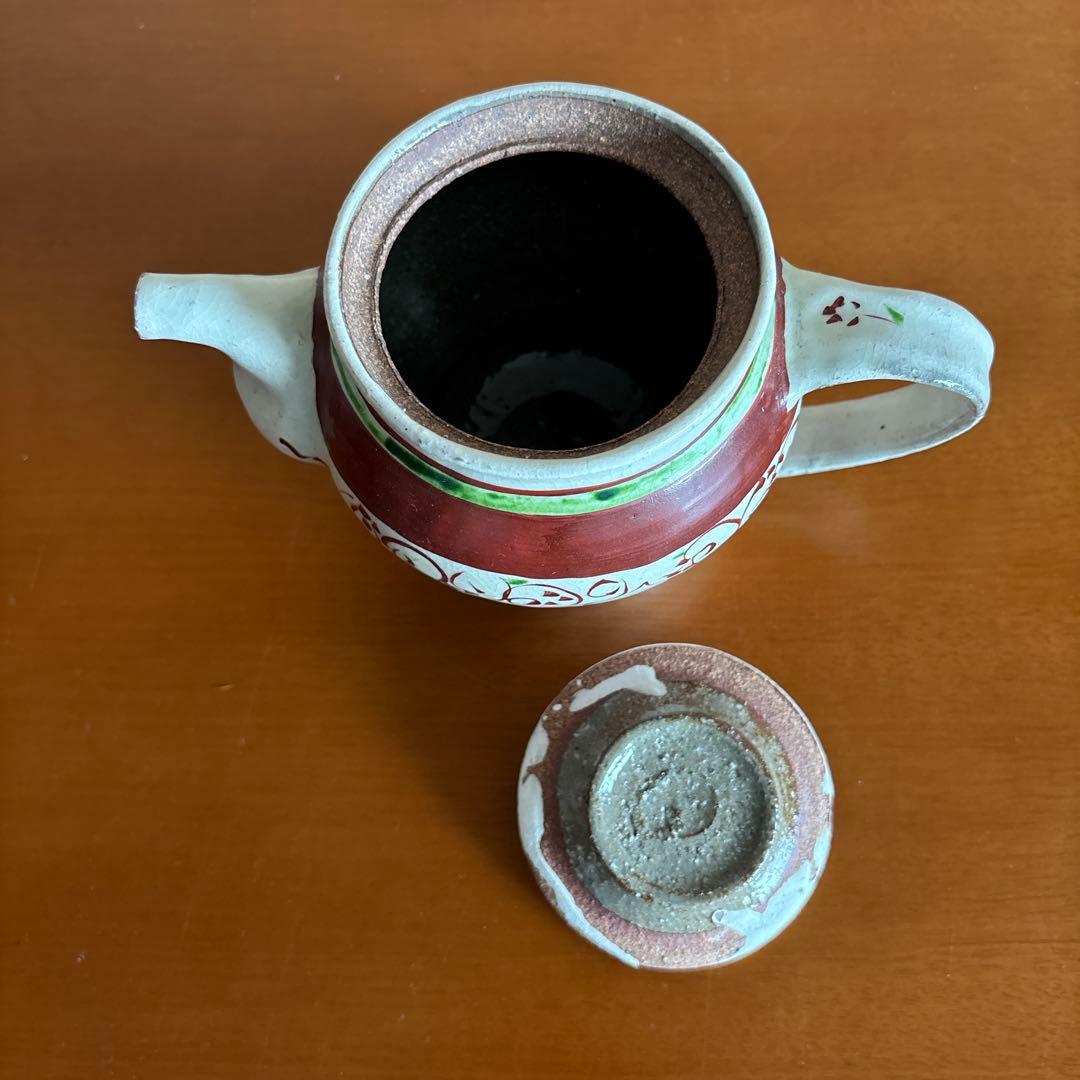 藤田佳三氏作 赤絵急須と湯呑みセット