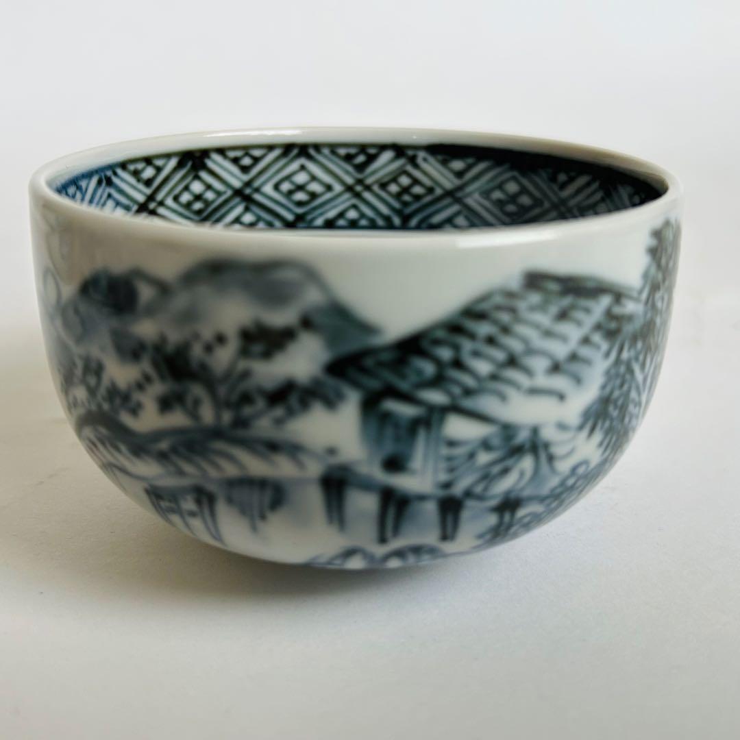 【未使用】京焼 清水焼 初代 幸之介窯 湯呑み 手描き5客揃