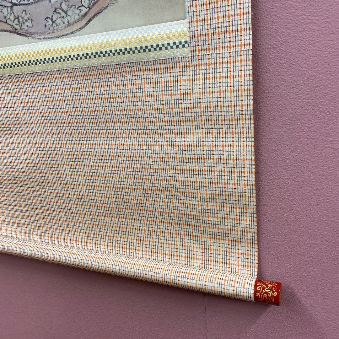 美品 掛け軸 竹久夢二筆「賀茂川」美人画 大正ロマン 二重箱