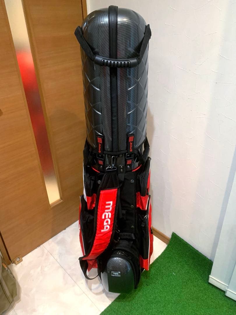 ほぼ未使用　メガゴルフ社 軽量 ネオ ハードケース キャディバッグ　キャスター付