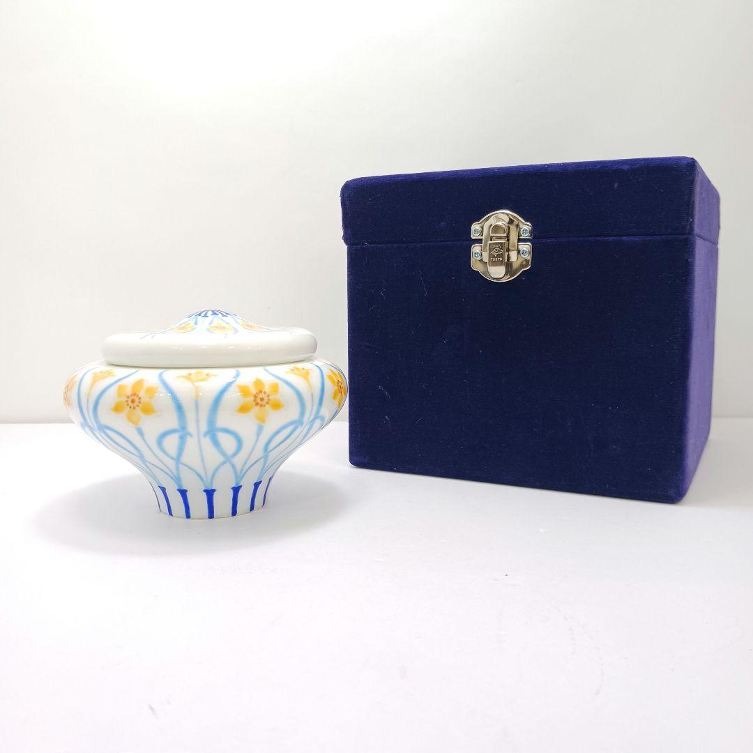 Y720 セーブル ヴィンテージ フランス製 希少 水仙図蓋物　ten