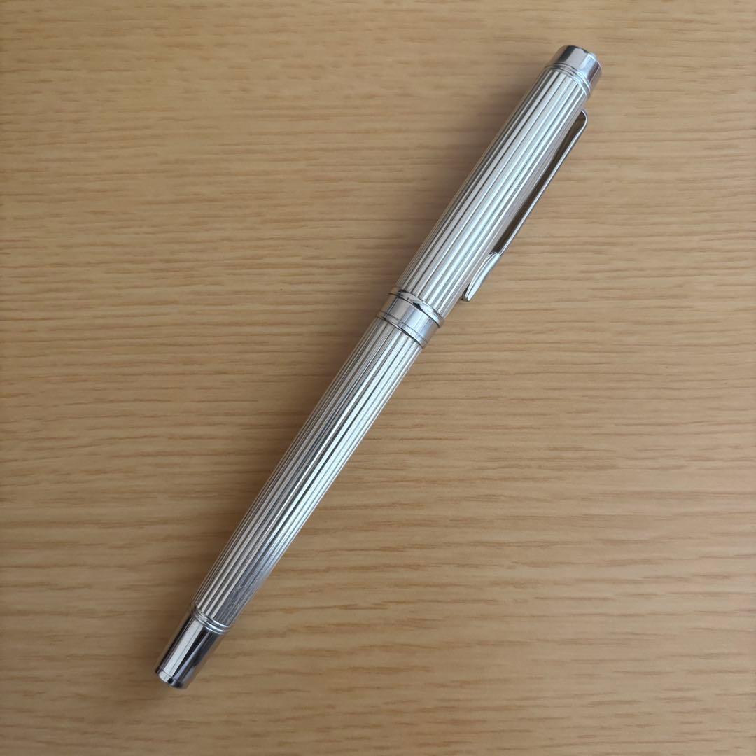 パイロット 万年筆 グランセ NC スターリングシルバー ストライプ M 廃盤