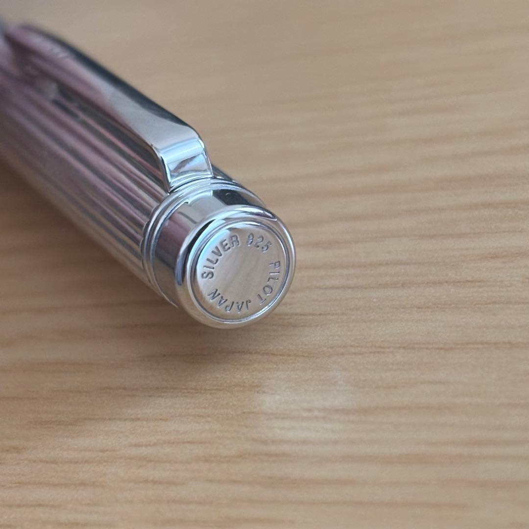 パイロット 万年筆 グランセ NC スターリングシルバー ストライプ M 廃盤