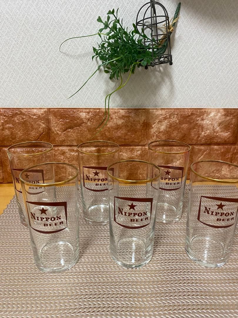 希少 アンティーク 日本麦酒株式会社 ★ニッポンビール グラス 6個セット