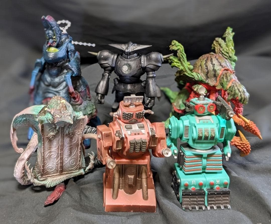 鉄甲機ミカヅキ＆登場イドム（タカラ）PVCフィギュア６体セット