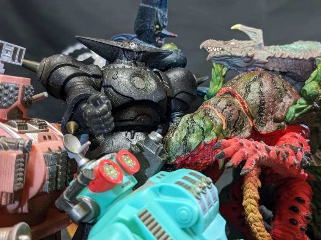 鉄甲機ミカヅキ＆登場イドム（タカラ）PVCフィギュア６体セット