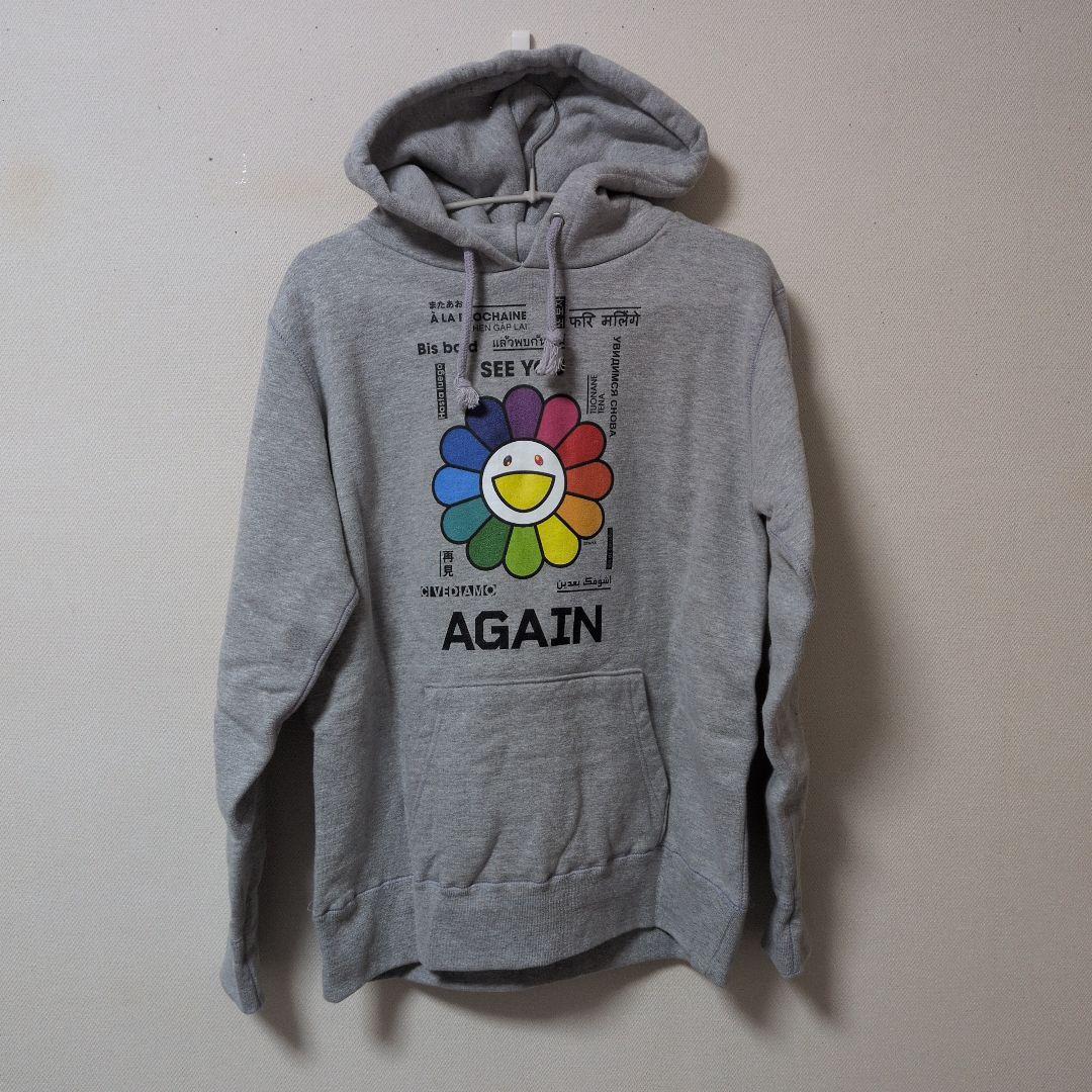 ✿ゆず✕村上隆✿AGAINパーカー　グレー　Mサイズ　★新品未使用★