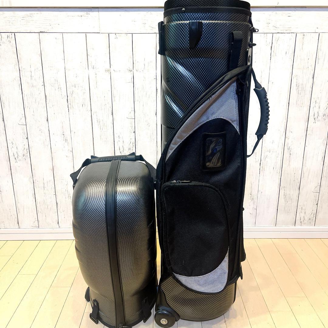 希少BAGBOY トラベルケース カーボン調 キャディバッグ　ハードケース　2輪