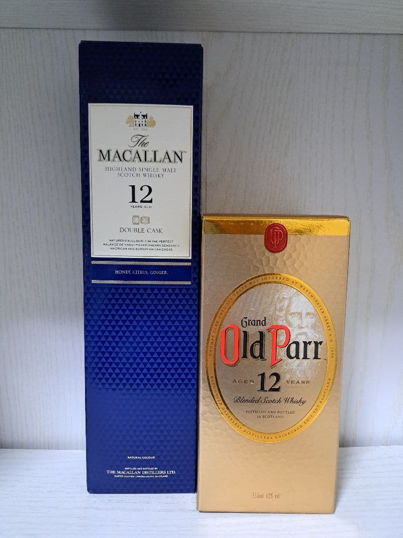 マッカラン&オールドパー　12年モノ2本セット