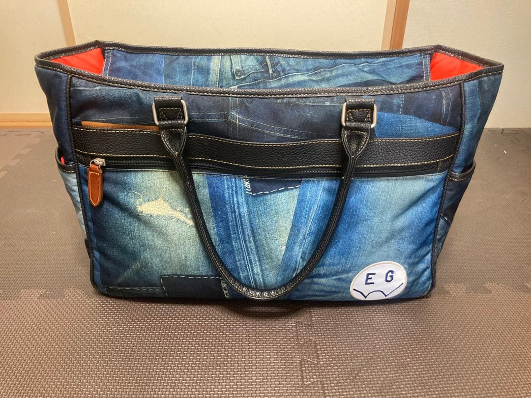 【しん】EDWIN GOLF デニム風キャディ• サブ•ボストンバッグ3点