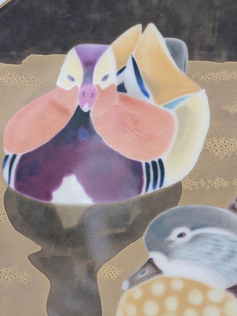 【ノリタケスタジオコレクション】手描き鴨絵皿 Y.Ｎoguchi.