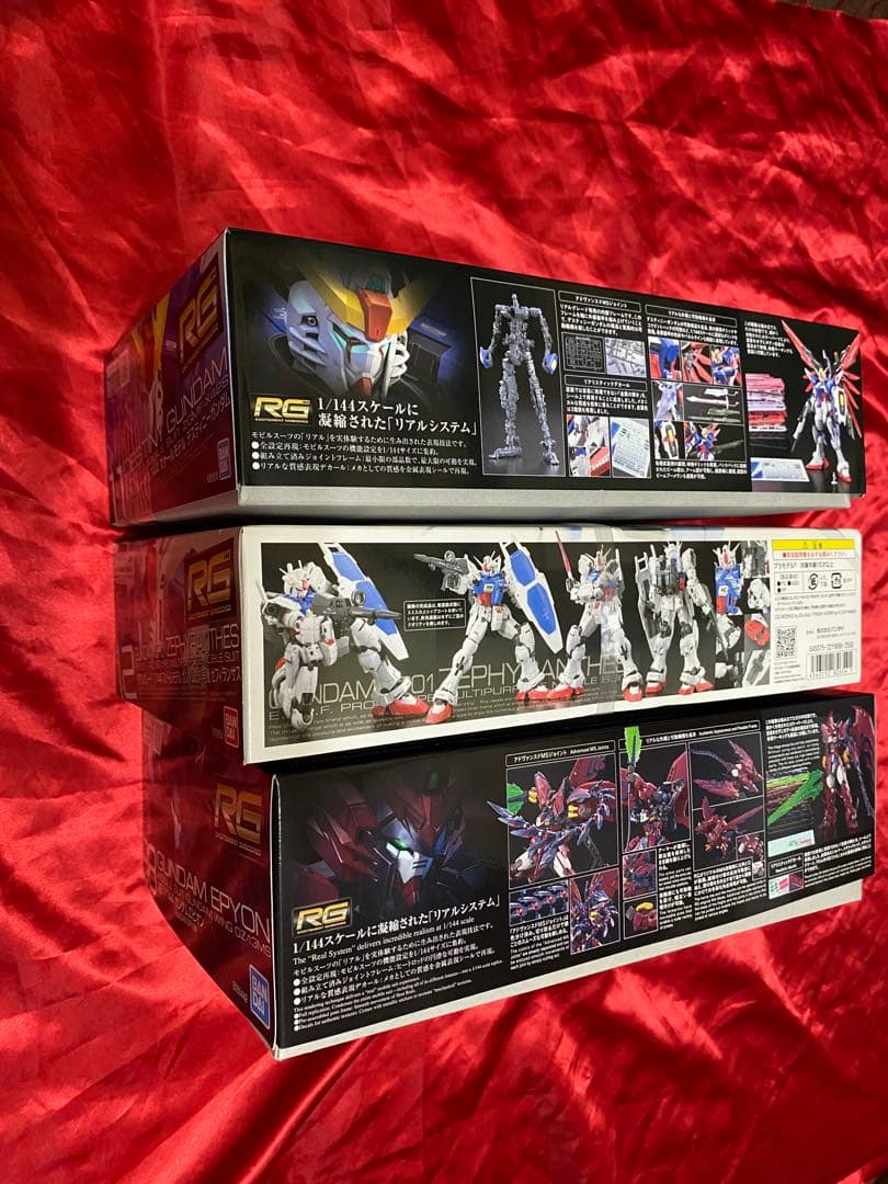 RG 3個　エピオン　デスティニー　gp01 黒底　新品　未開封　ガンプラまとめ