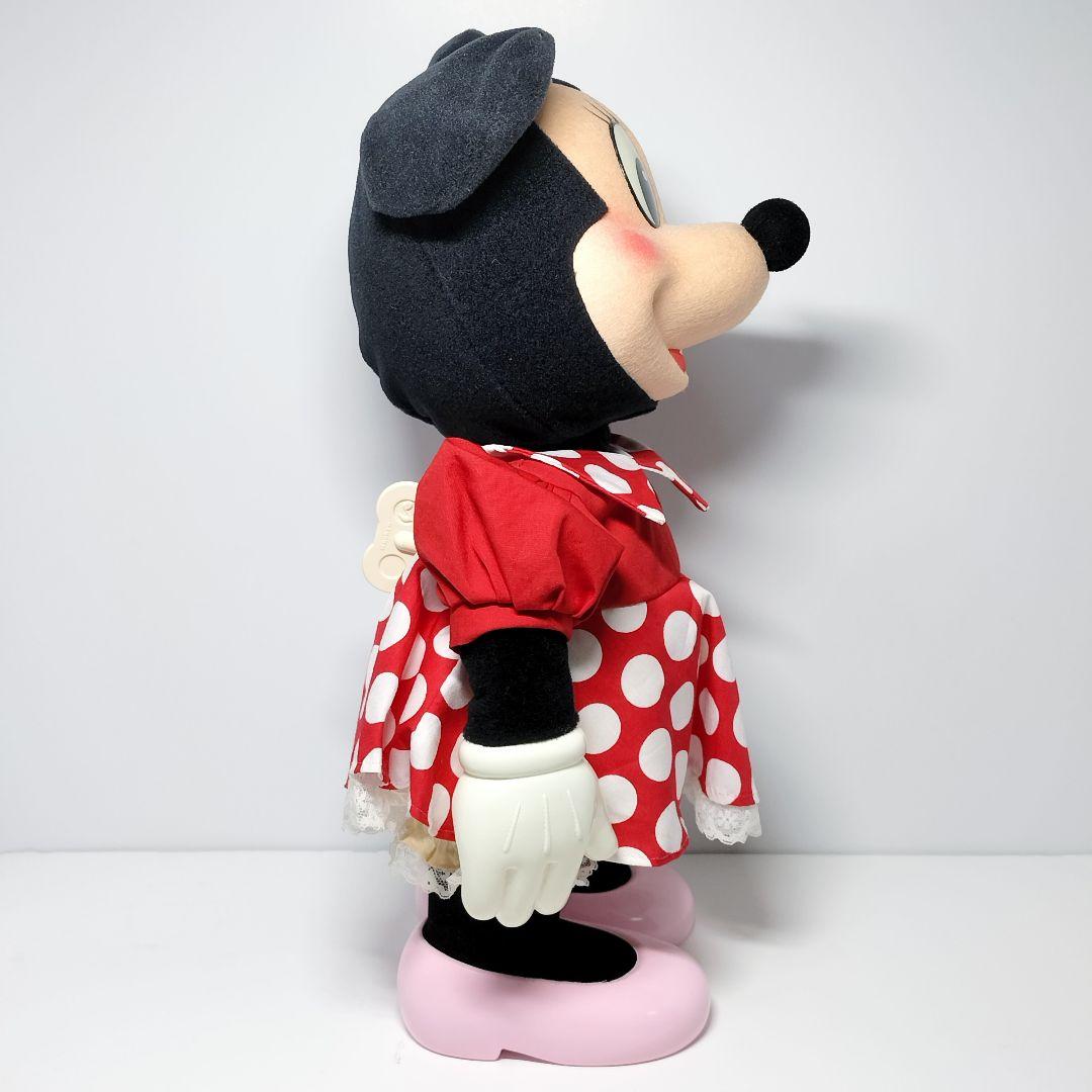 当時物 レア サンキョー ミニーマウス 首振り オルゴール 人形 ドール 特大