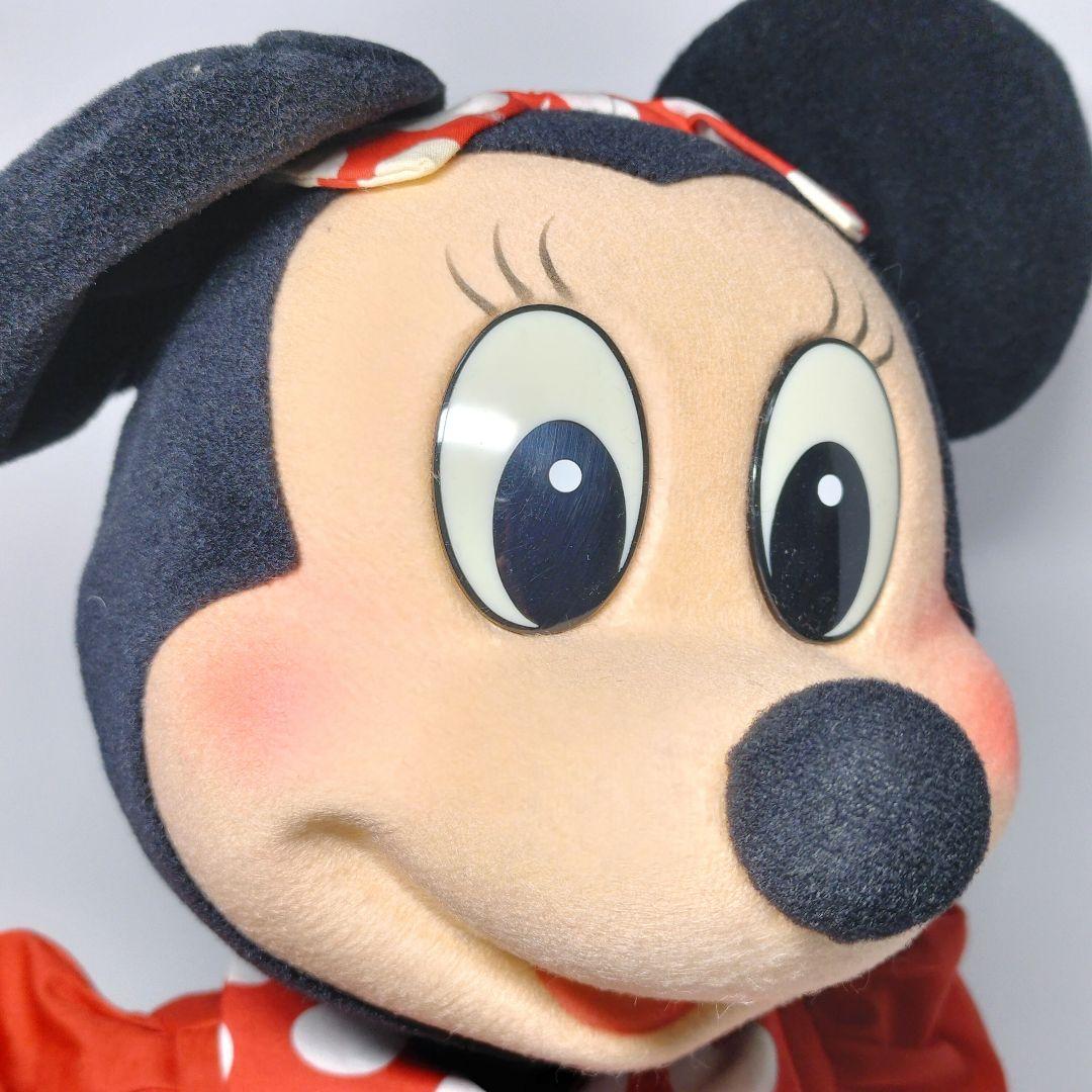 当時物 レア サンキョー ミニーマウス 首振り オルゴール 人形 ドール 特大