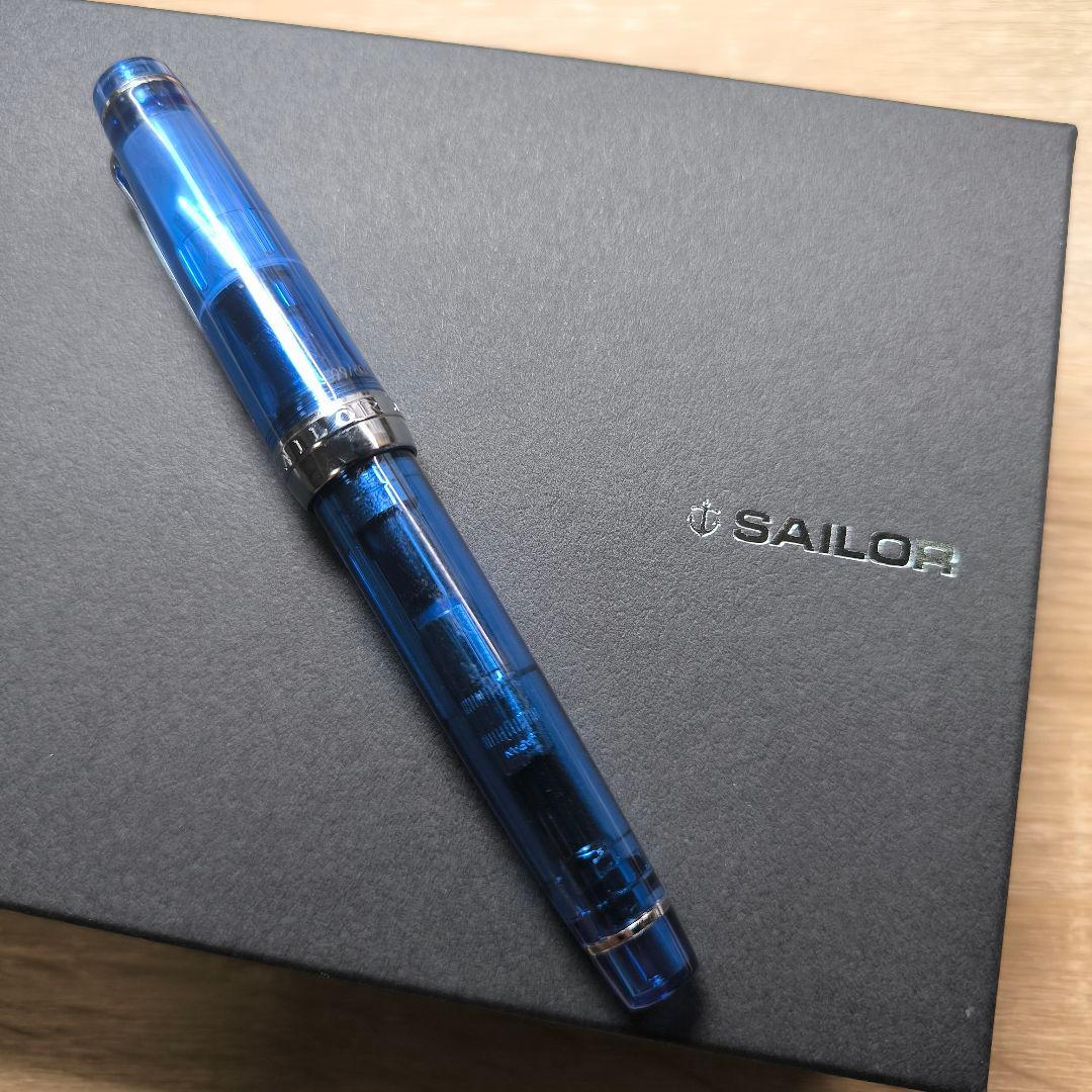【極美品】セーラー万年筆 プロフェッショナルギア SKY(スカイ) ボトルセット