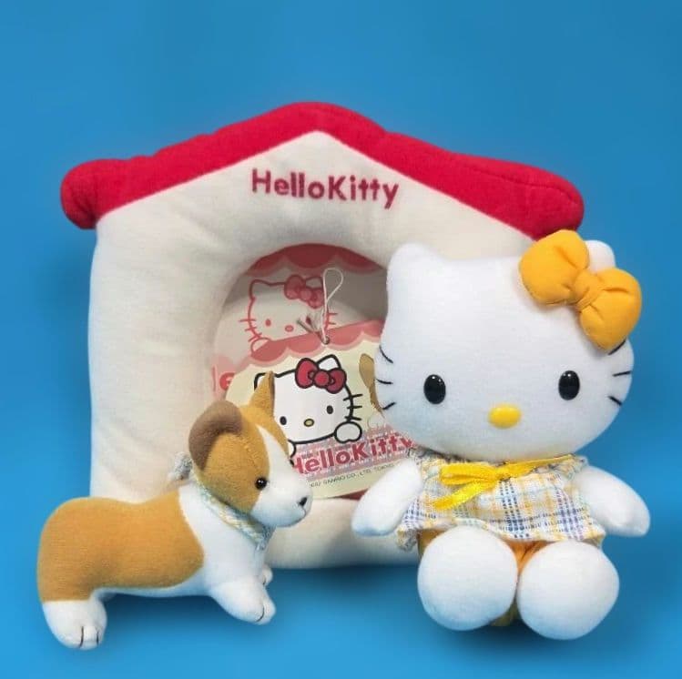 超激レア☆ハローキティwithコーギー☆フォトフレーム☆2002☆紙タグ付き