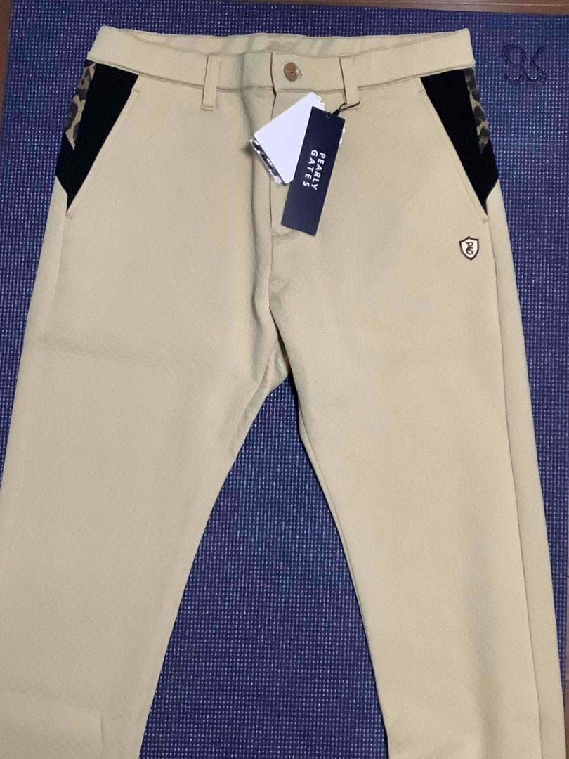 PEARLY GATES キルトジャージノータックゴルフパンツ ベージュ 新品