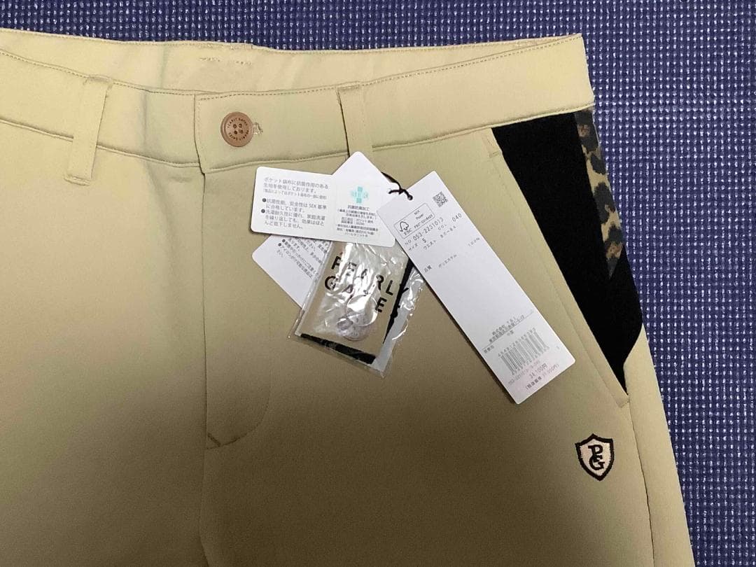 PEARLY GATES キルトジャージノータックゴルフパンツ ベージュ 新品