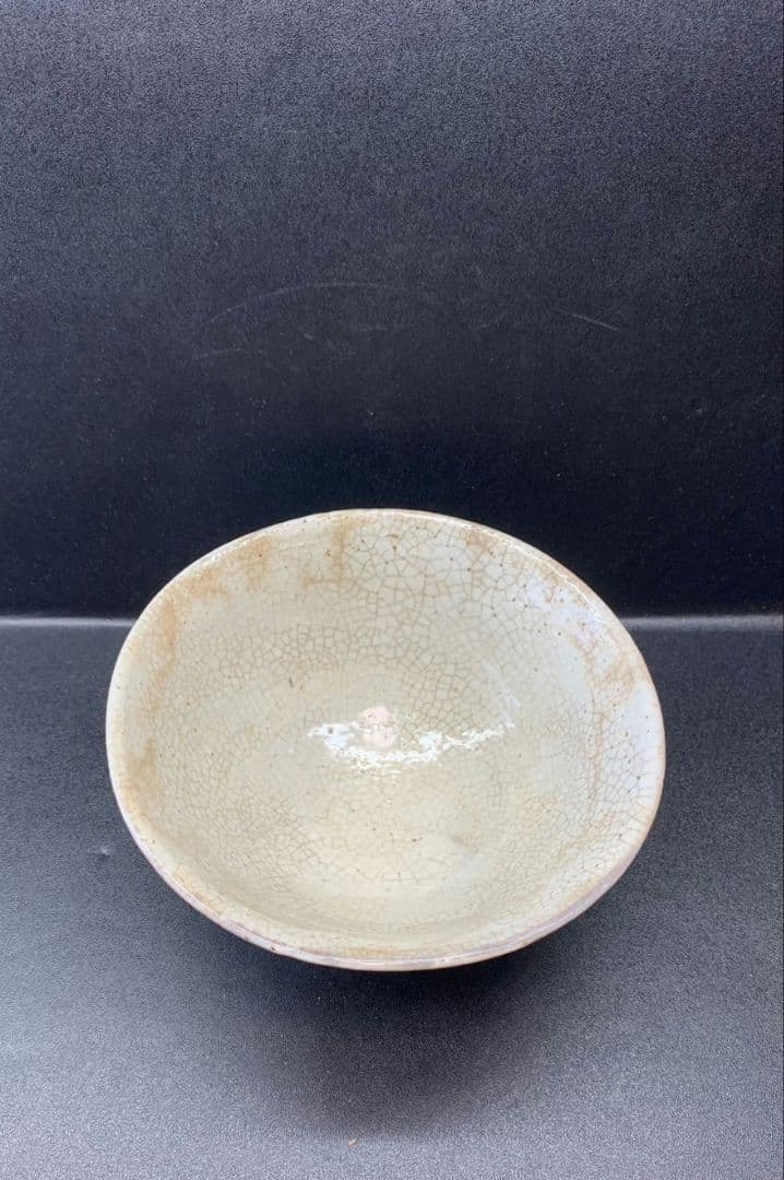 白高麗 茶碗 抹茶碗 茶器 骨董 貫入 白色 古い 共箱 白磁 朝鮮 中国