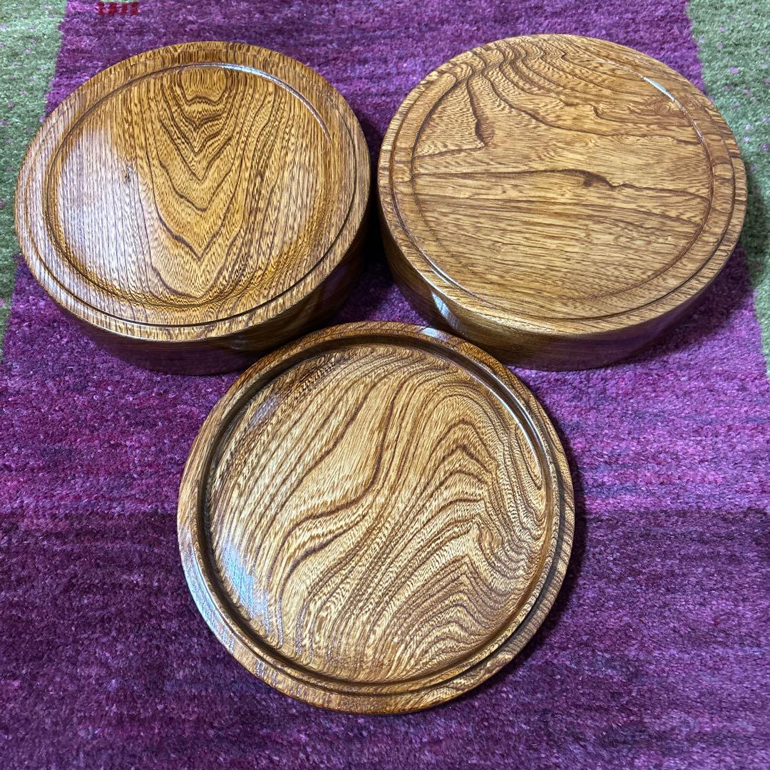 小椋製盆所　茶櫃　二段　天然無垢材　坂下名産ロクロ製品 木製茶櫃　新品未使用品！