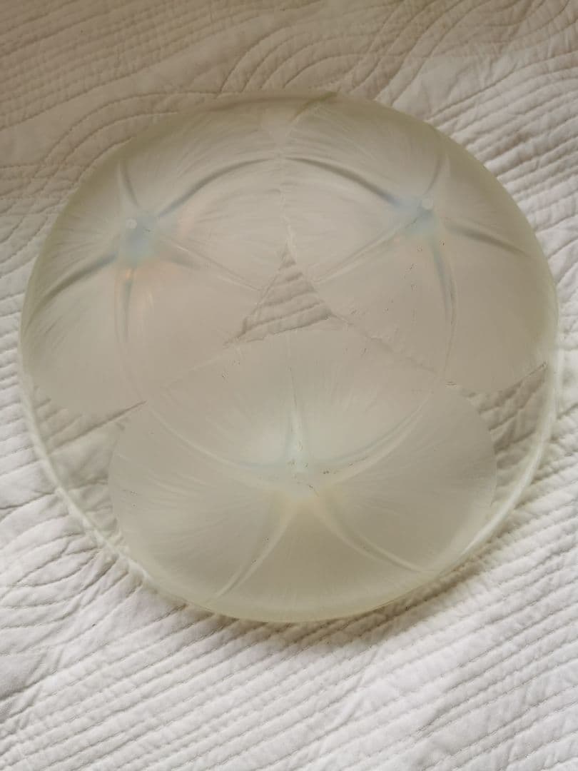 アンティーク ラリック Volubilis 朝顔水鉢 オパルセントガラスボウル