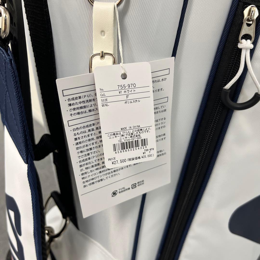 【新品】 FILA フィラ ゴルフ スタンド キャディバッグ 755-970 白